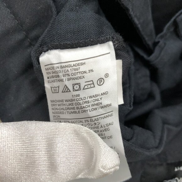 Banana Republic Lived In Slim Fit Chino Pant Mens 34x30 Black Stretch Flat Front - Picture 10 of 11